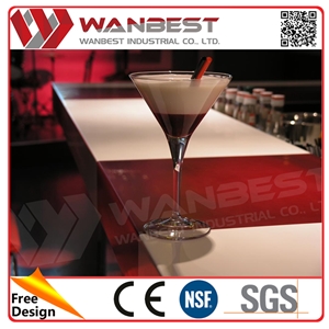 Bar Counter Lighting Solid Surface Table Tops Bar Furniture for Sale
