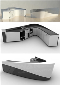 Beauty Popular Salon Reception Counter Composite Acrylic Solid Surface Desk