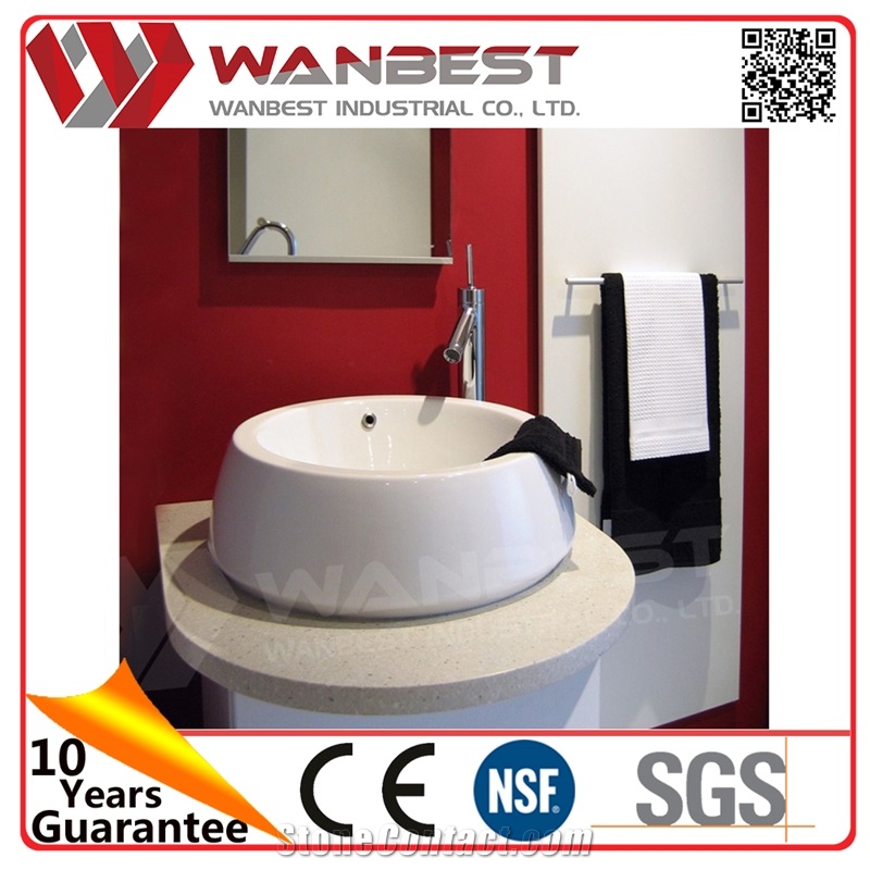Furniture Cambodia Solid Surface Basin Used Bathroom Vanity Vessel Sinks