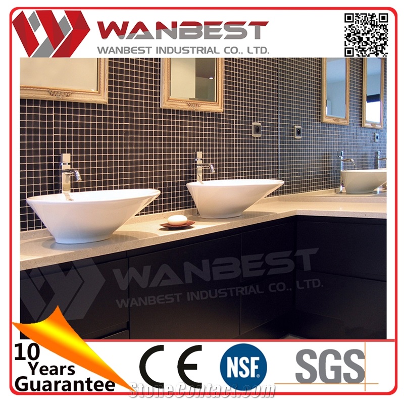 Furniture China Factory Artificial Stone Sinks Wall-Mounted Lowes Bathroom Wash Sinks