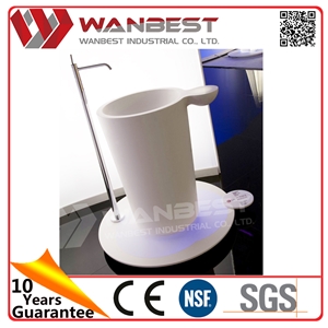 High Gloss White Basins Indoor Artificial Stone Vessel Sinks