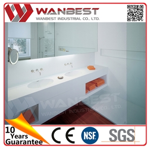 Hotel/Home Luxury White Solid Surface Bathroom Sink with Towels Cabinets Hotel/Home Luxury White Solid Surface Bathroom Sink with Towels Cabinets