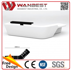 L Shape High Gloss Solid Surface Reception Desk Beauty Salon Hotel Artificial Marble Reception Desk L Shape High Gloss Solid Surface Reception Desk Beauty Salon Hotel Artificial Marble Reception Desk