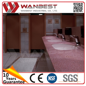 Luxury Fancy Public Artificial Marble Granite Bathroom Sink and Countertop