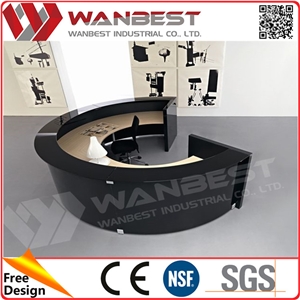 Modern Beauty Nail Salon Furniture Artificial Stone Desk Top Reception Desk
