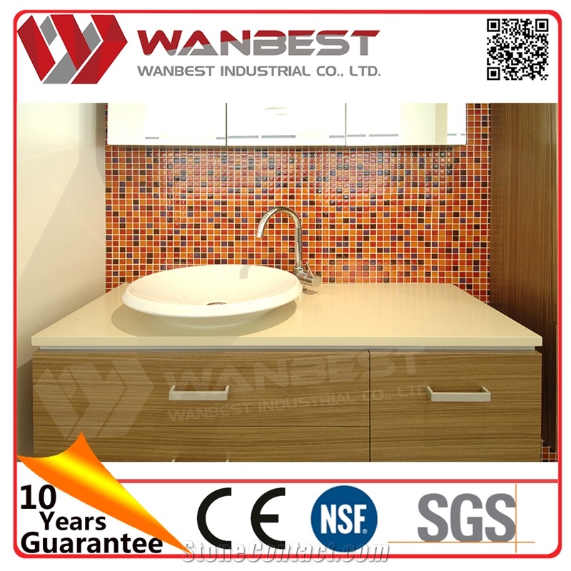 Modern Vanity Cabinet Basin Solid Surface Bathroom Wash Sink