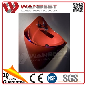 New Arrival Solid Surface Wall-Hung Wash Sink Artificial Stone Bathroom Sinks