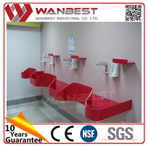 Unique Wall Mounted Colored Solid Surface Bathroom Sink