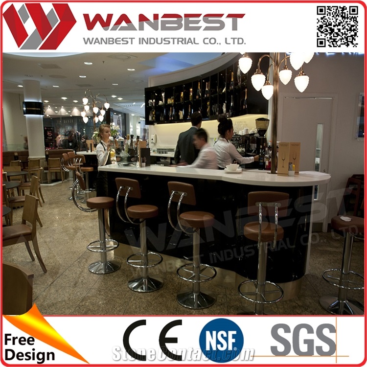 Used Portable Bar Artificial Stone Desk Top Western Style Bar Counters Design
