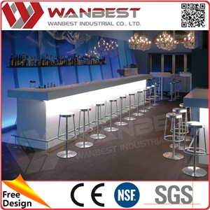 Used Portable Bar Artificial Stone Desk Top Western Style Bar Counters Design