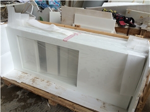 Super Nano White Crystallized Glass Stone Slabs Tiles for Countertops