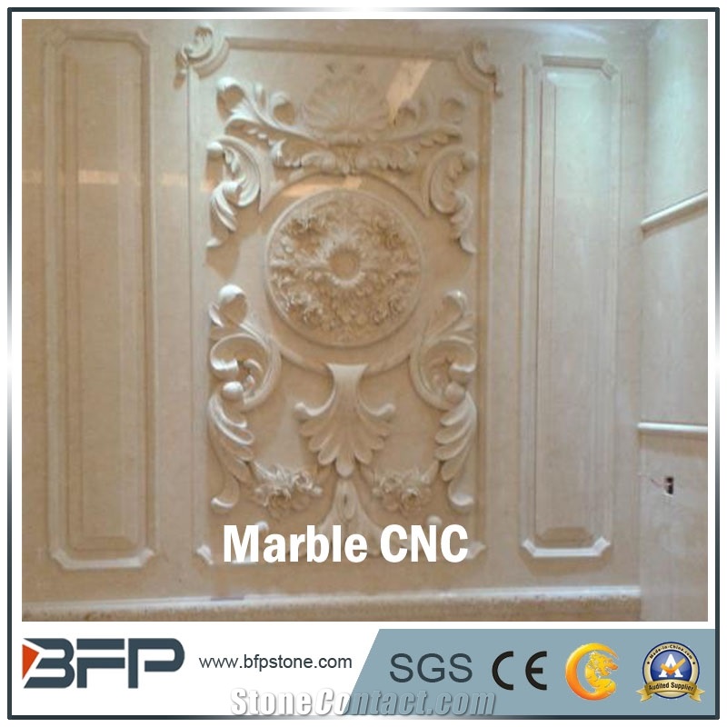 Cnc Marble Panel, Flower Marble Tile for Background Wall and Wall Cladding