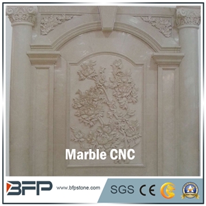 Cnc Marble Panel, Flower Marble Tile for Background Wall and Wall Cladding