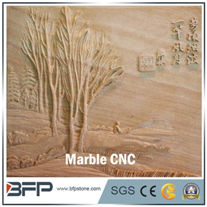 Cnc Marble Panel, Marble Wall Tile for High End Wall Decoration and Cladding