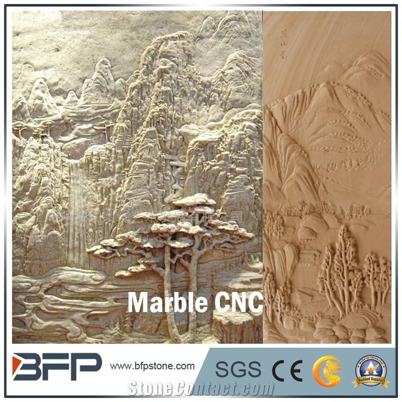 Cnc Marble Relief Panel, Marble Wall Tile for High End Wall Cladding