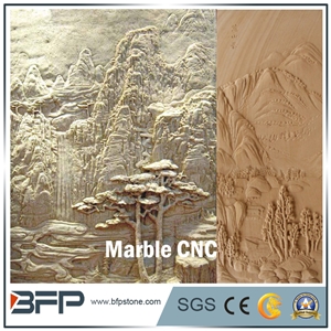 Cnc Marble Relief Panel, Marble Wall Tile for High End Wall Cladding