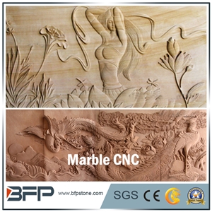 Cnc Marble Relief Panel, Marble Wall Tile for High End Wall Cladding
