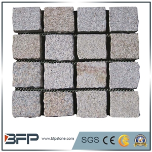 G682 Granite Cubestone, China Yellow Rust Granite Cobble Stone for Paving Outside