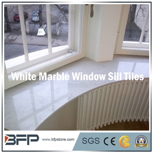 High End White Marble Window Sill, Volakas White, Bianco Carrara, for Interior Decoration