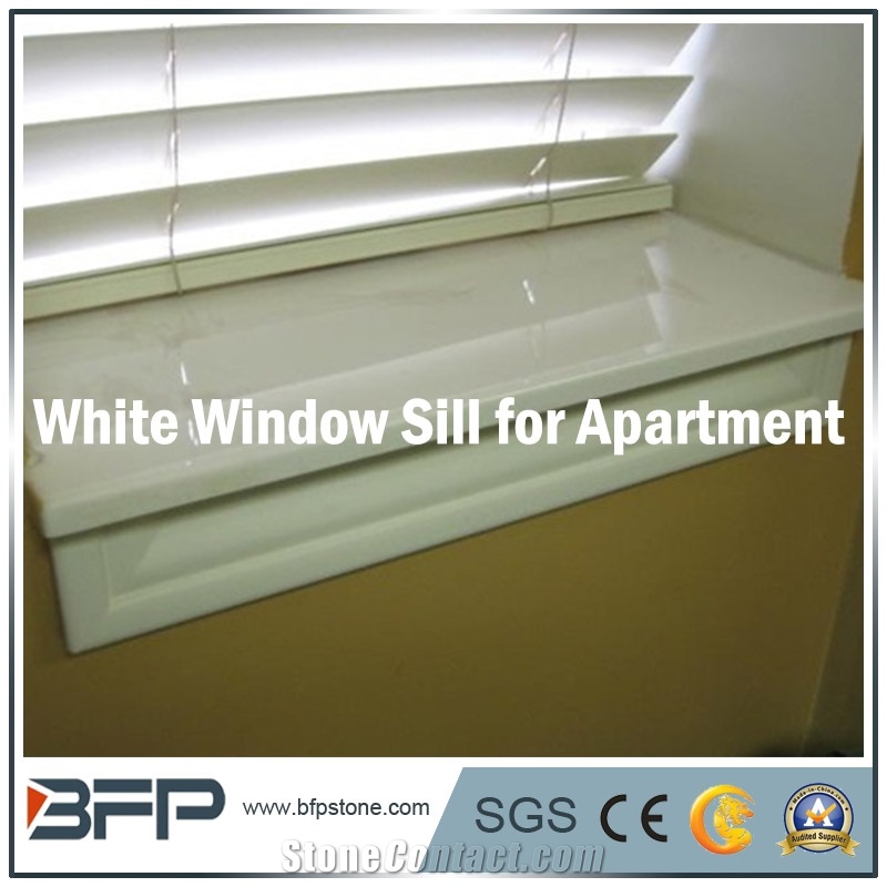 High End White Marble Window Sill, Volakas White, Bianco Carrara, for Interior Decoration