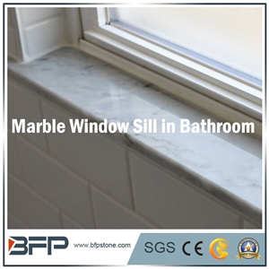High End White Marble Window Sill, Volakas White, Bianco Carrara, for Interior Decoration