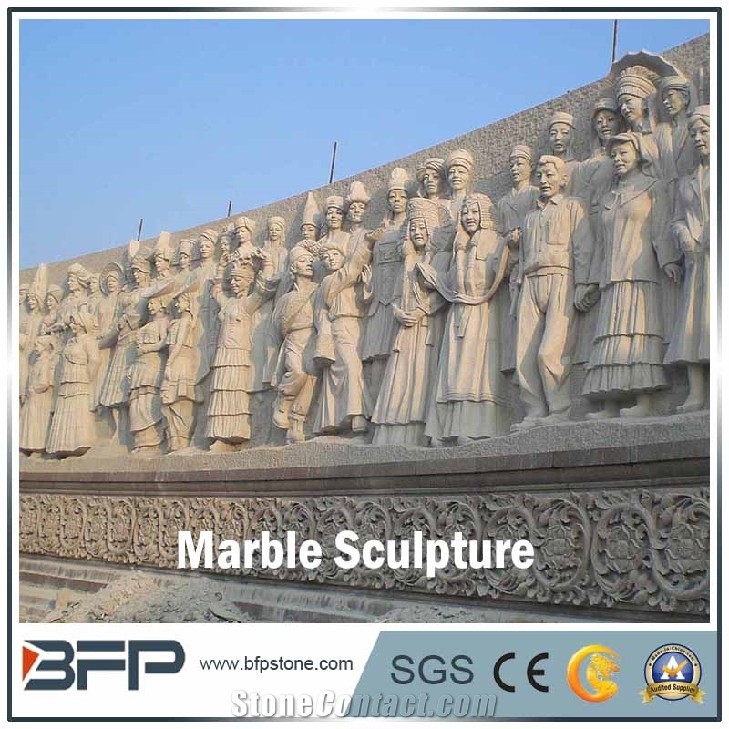 Human Marble Sculpture and Statues, Handcarved Sculpture for Landscape or Square