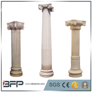 Marble Roman Pillar, Marble Roman Column for Exterior and Interior Decoration