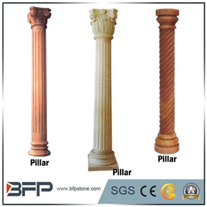 Marble Roman Pillar, Marble Roman Column for Exterior and Interior Decoration