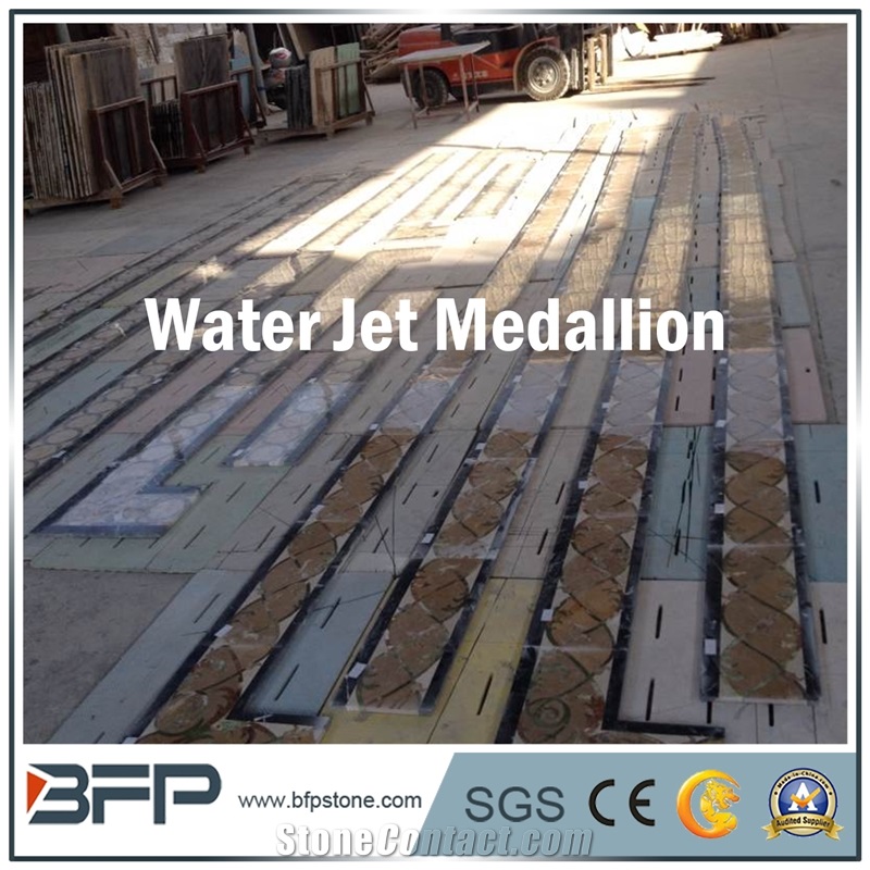 Waterjet Marble Border Line and Molding for High End Hotel Hall Floor or Wall Covering
