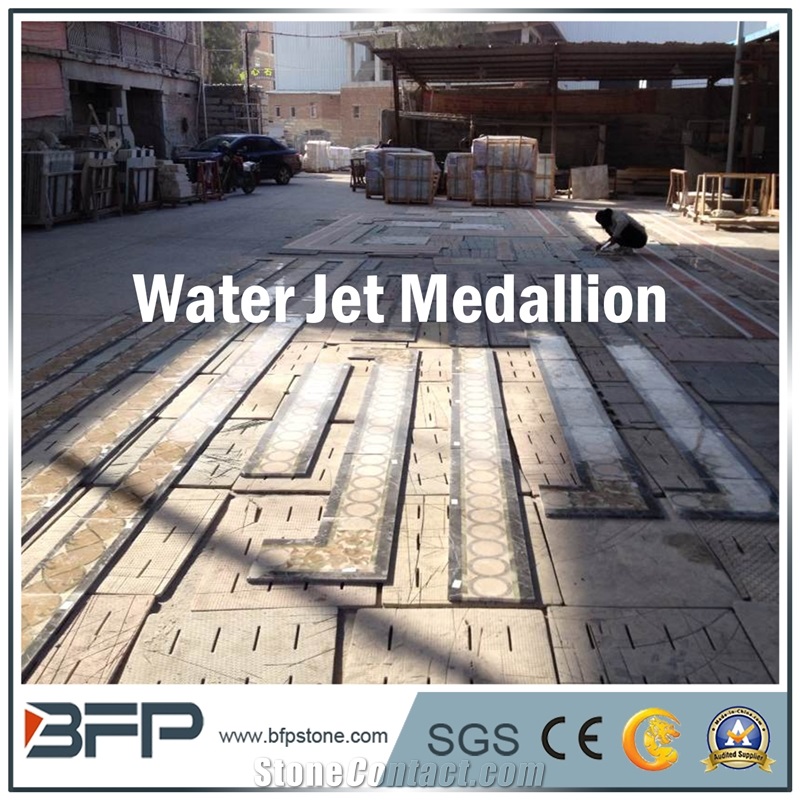 Waterjet Marble Border Line and Molding for High End Hotel Hall Floor or Wall Covering