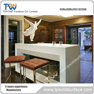 Topone Popular Acrylic Coffee Table, Product Sell Like Hot Cakes Of the Best Artificial Stone Tabletops , Club Reception Desk Bar Counter