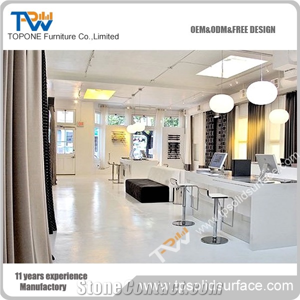 Topone Popular Acrylic Coffee Table, Product Sell Like Hot Cakes Of the Best Artificial Stone Tabletops , Club Reception Desk Bar Counter