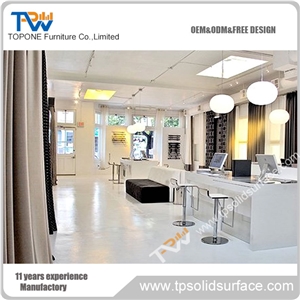 Topone Popular Acrylic Coffee Table, Product Sell Like Hot Cakes Of the Best Artificial Stone Tabletops , Club Reception Desk Bar Counter
