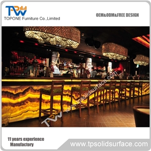 Topone Popular Acrylic Coffee Table, Product Sell Like Hot Cakes Of the Best Artificial Stone Tabletops, Club Reception Desk Bar Counter