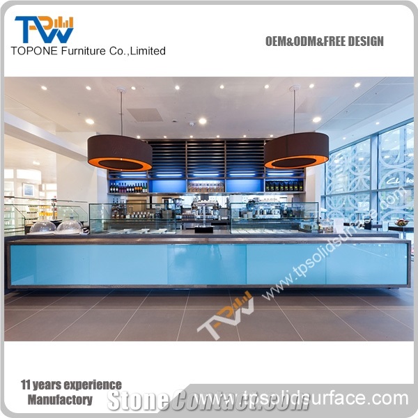 Topone the High-End Acrylic Table Bar Counter, Led Bar Reception Counter