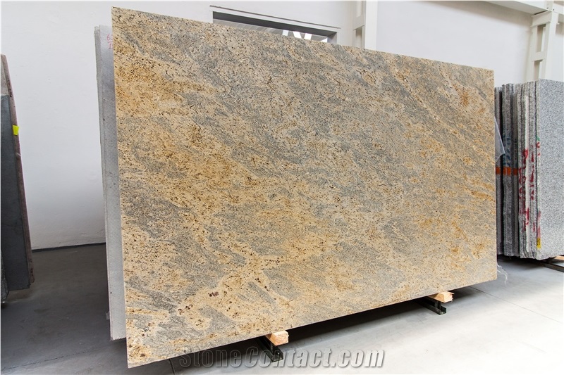 New Kashmir Gold Granite Slabs Polish