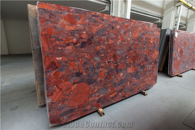 Rosso Marinace Granite Slabs Polish, 2cm