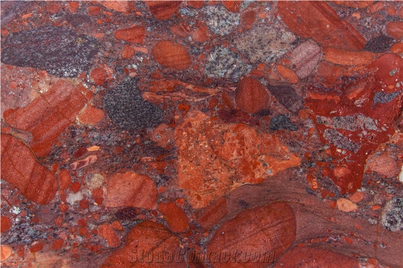 Rosso Marinace Granite Slabs Polish, 2cm