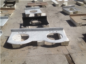 Bianco Carrara Marble Bathroom Countertops/Custom Vanity Tops/White Marble Bathroom Vanity Tops/White Marble with Grey Veins Bath Top/Interior Decorative