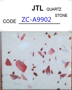China Big Factory Quartz Tiles Slabs Floor Wall Red Zircon Stone Wine and Bar Countertops 3000*1600mm Thickness is 12mm to 30mm