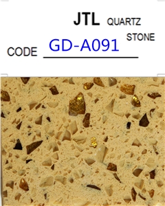 Golden Diamond Quartz Stone for Bathroom Vanity Countertops Solid Surface Tops