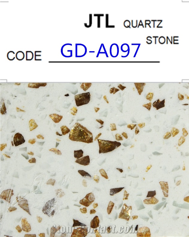 Golden Diamond Quartz Stone for Bathroom Vanity Countertops Solid Surface Tops
