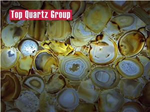 Rare and Beautiful Yellow Agate Stone Semi Precious Slabs