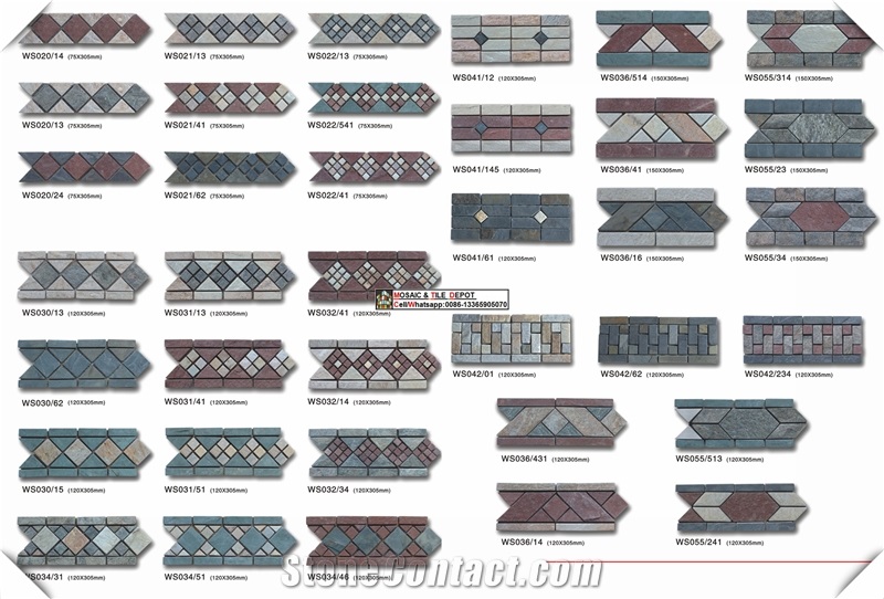 Basalt Mosaic Borders Lines,Molding