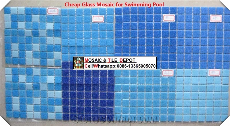 Glass Mosaic for Swimming Pool, Swimming Pool Pattern Design