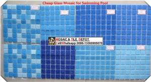 Glass Mosaic for Swimming Pool, Swimming Pool Pattern Design