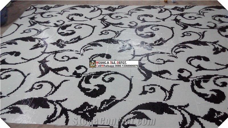 Glass Mosaic Medallion Pattern,Mosaik Tile