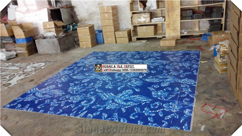 Glass Mosaic Medallion Pattern,Mosaik Tile