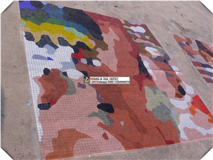 Glass Mosaic Medallions,Hand Cutting Mosaic Medallions