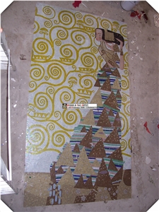 Glass Mosaic Medallions,Hand Cutting Mosaic Medallions